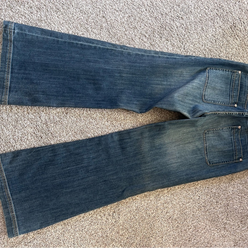 Poetry Wide Leg Flare Jeans. Like new. Hipster. Boho. Luxury. Lower rise. USA 4 - Picture 5 of 11
